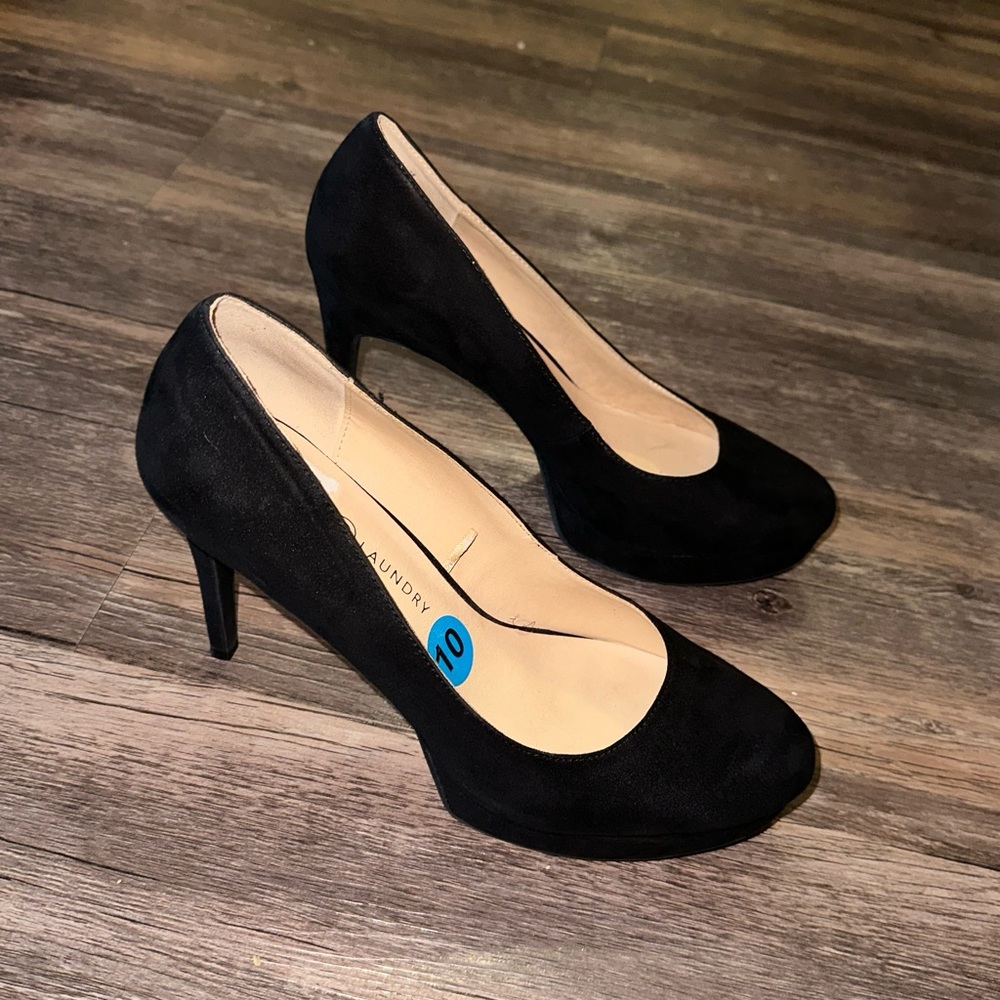 Chinese Laundry Black Suede Platform Pumps size 10 - Picture 5 of 9